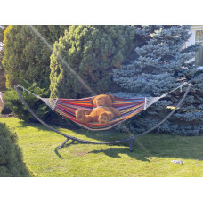 200х100 Гамак Хлопковый SUMMER классический XL С планками Гавайский с Креплениями LS-WCG-H-17-7