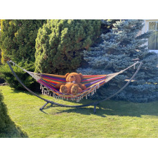 200 на 100 Гамак Хлопковый на Двоих BALI XL классический Без Планки Мексиканский с Крепежами LS-WCG-H14-3